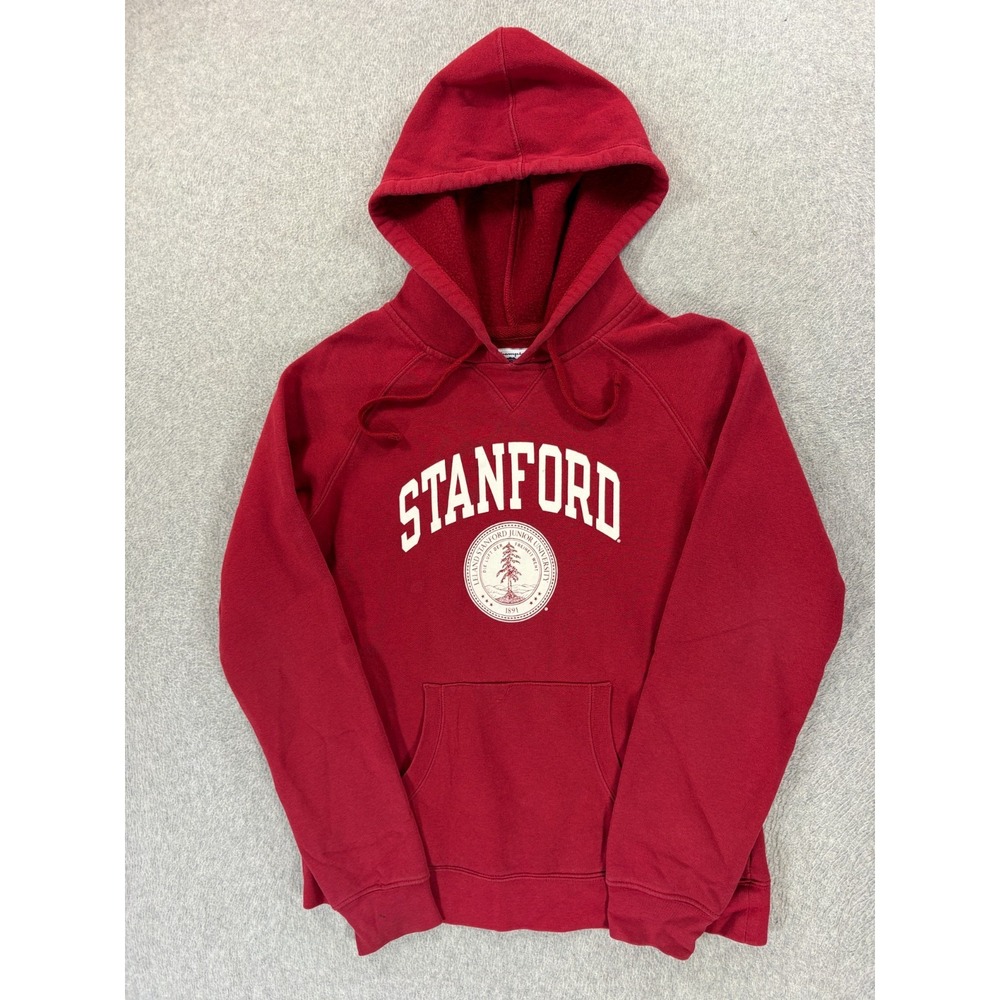 Stanford Cardinal Champion Screened Logo Campus Sweatshirt (Women's Medium) Red